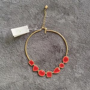 Kate Spade hot pink and gold adjustable necklace
